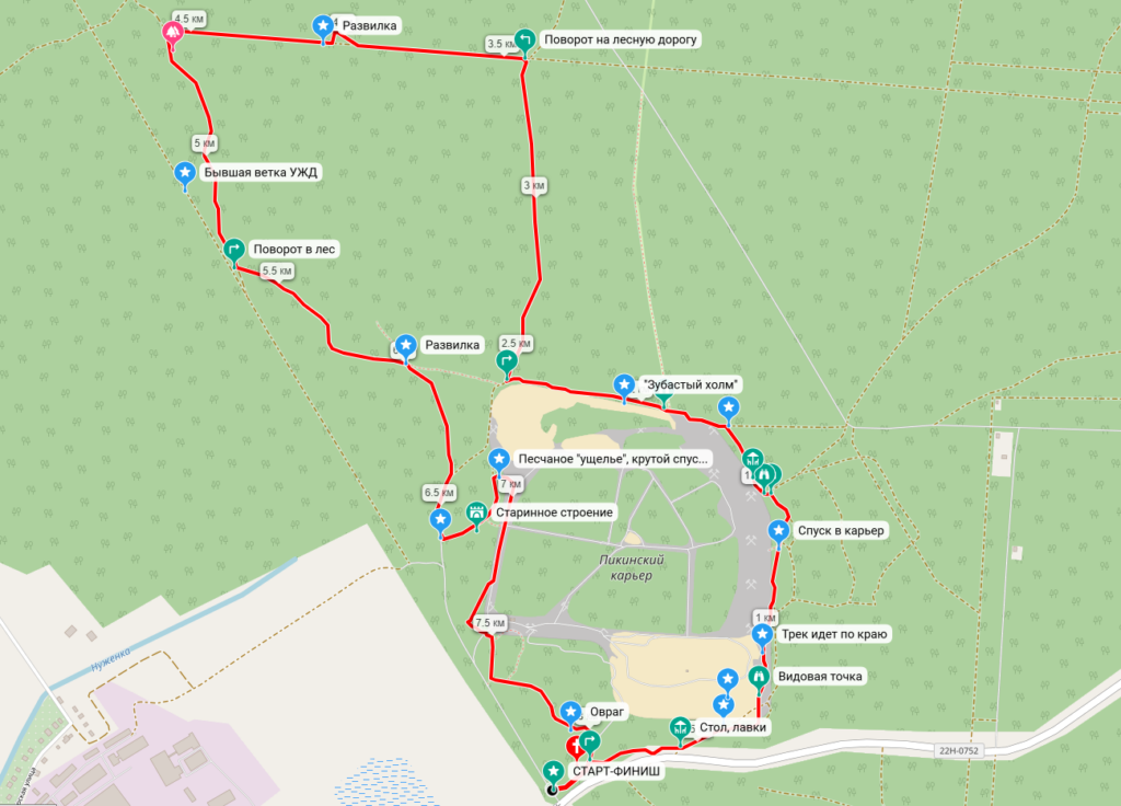 карта Таежной тропы